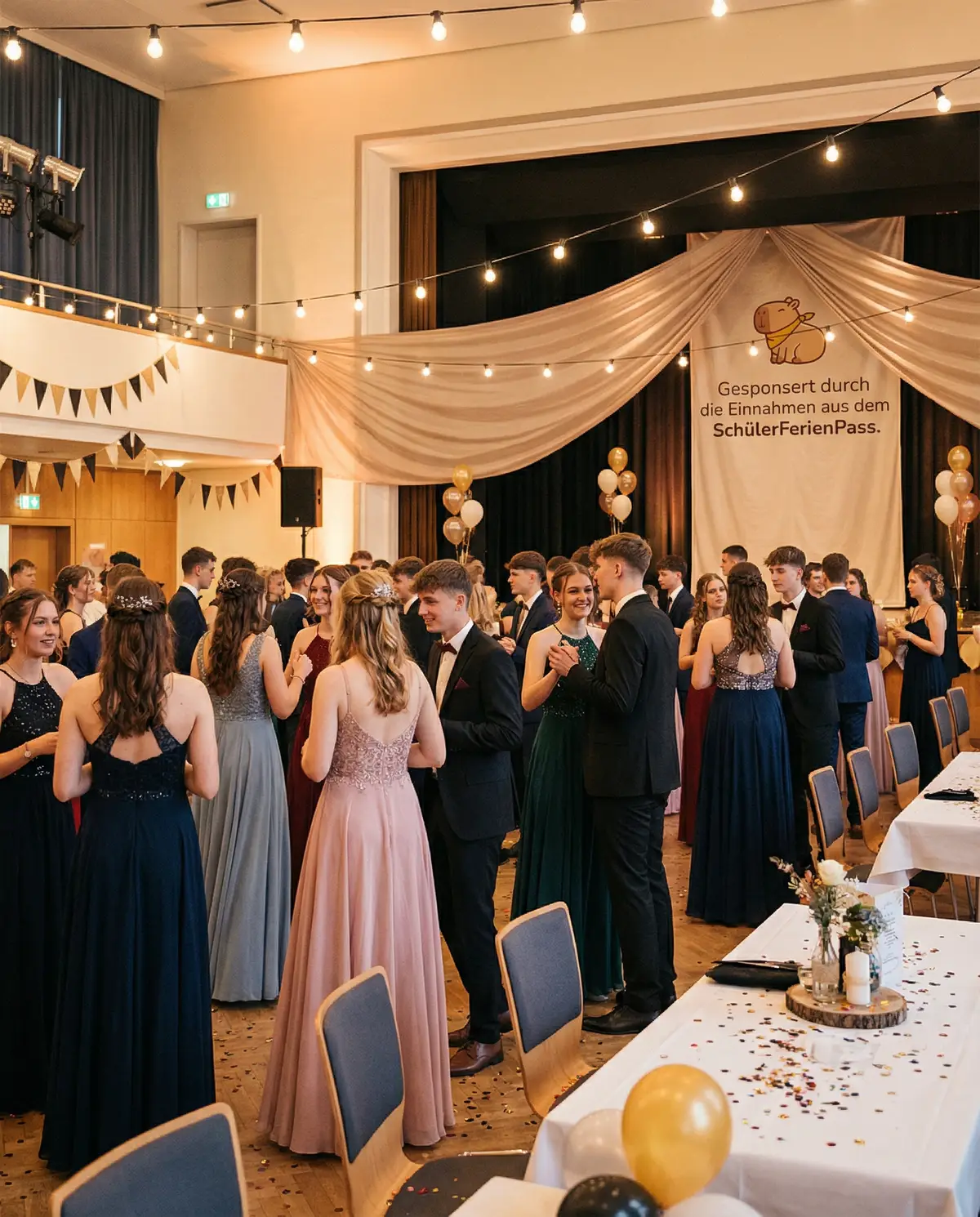 Abiturienten feiern auf dem Abiball