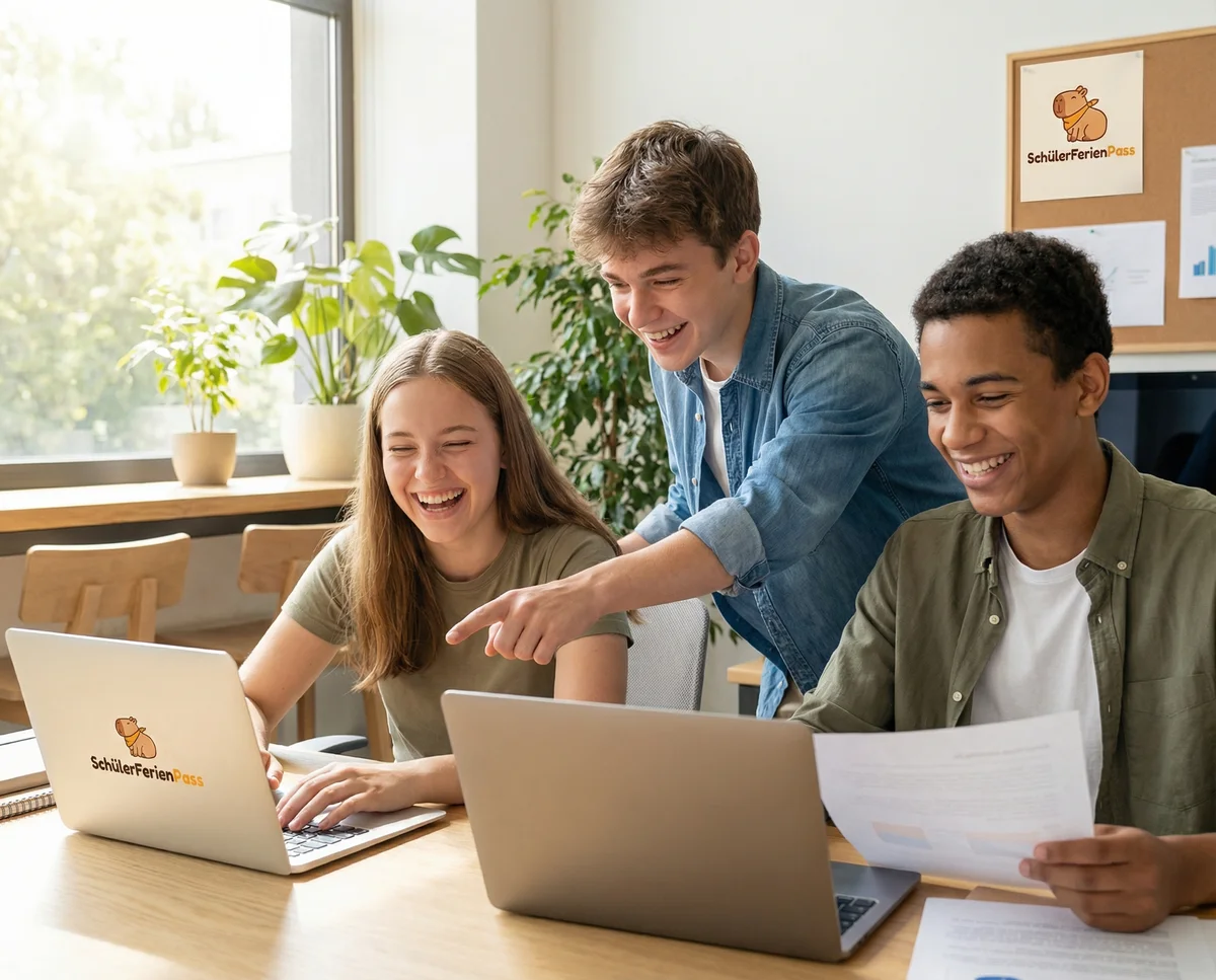 Schüler bei der Arbeit
